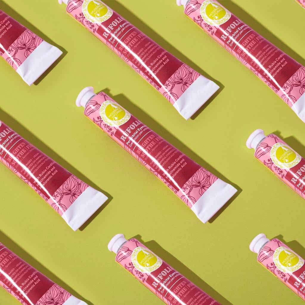 Rufolia Periorbital Eyemulsion - Brighten, Soothe & Firm Under-Eyes with Manjistha, Aloe Vera, Niacinamide & Hyaluronic Acid Eye Cream A Modernica Naturalis